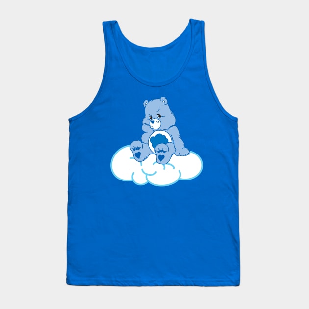 Grumpy Bear pouting on cloud Tank Top by tailspalette